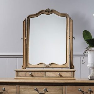 Chia Dressing Table Mirror In Weathered Frame