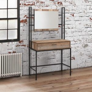 Urbana Wooden Dressing Table And Mirror In Rustic