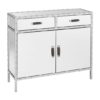Rivota Mirrored Sideboard With White Wooden Drawers