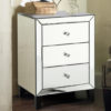 Augustina Mirrored Bedside Cabinet With 3 Drawers