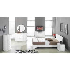 Laura Bedroom Furniture Sets In High Gloss White