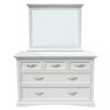 Ternary Wooden Dressing Table And Mirror In Grey
