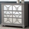 Tyler Mirrored Chest Of 3 Drawers In Grey