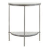 Xaria Mirrored Console Table Semi Circle In Distressed Effect